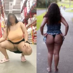 Esposa Exibicionista gostosa do casalquertudosp mostrando a buceta, seios e bunda em público.