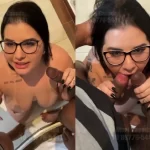 Video pornô da Mari casada nua chupando duas picas ao mesmo tempo.