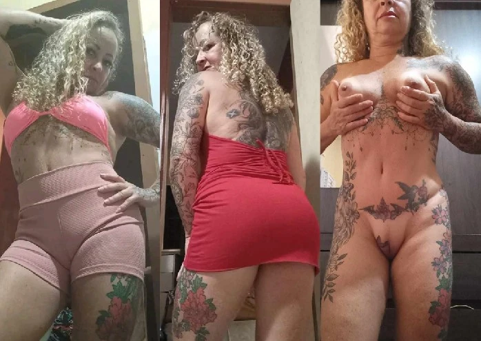 Loira gostosa exibindo