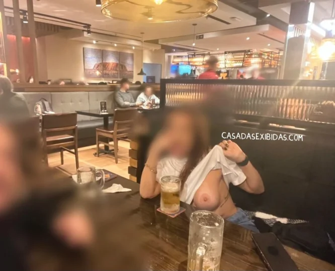 casada bebeu e mostrou demais, flagra