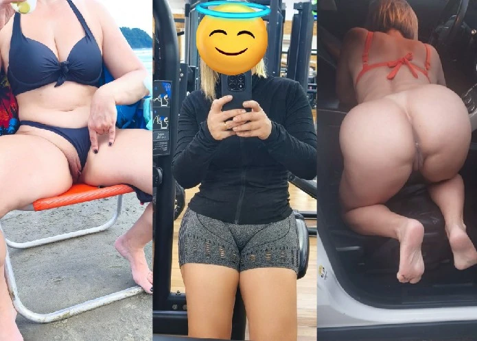 Loira amadora exibida pelada